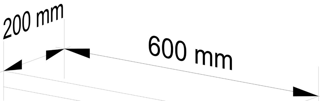 Polica PS-3 60 cm biela