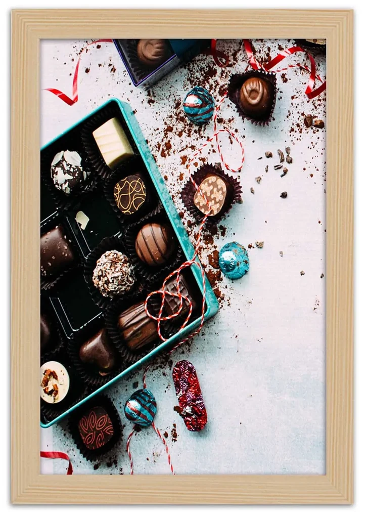 Gario Plagát Farebné pralinky Farba rámu: Bez rámu, Rozmery: 30 x 45 cm