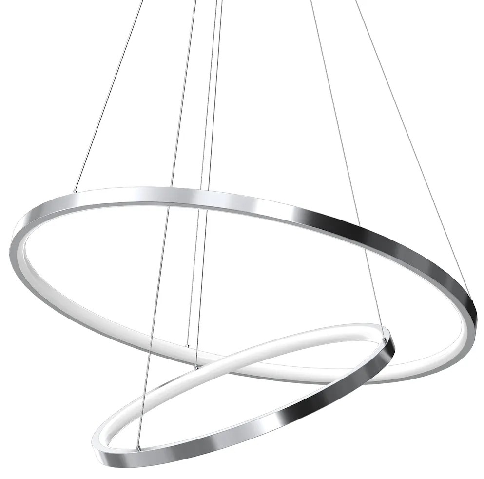 Závesné LED svietidlo Hoop, 2x LED 51w, 4000k, ch