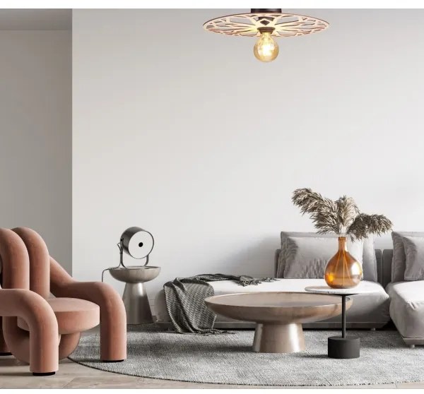 Prisadený luster FALCO 1xE27/60W/230V pr. 40 cm béžová