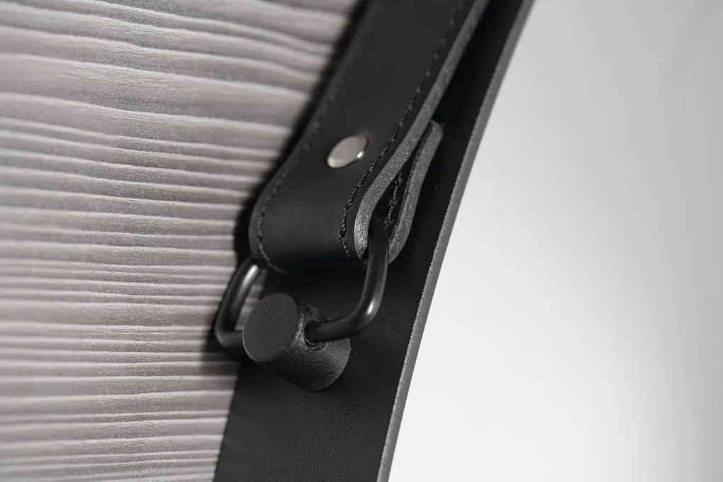 Sapho Sapho, ORBITER zrkadlo guľaté s popruhom, ø 60cm, čierna mat, ORT060