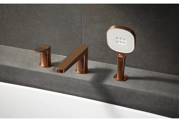 KFA Armatura 4525-210-34 - 3-otvorová vaňová batéria MALAGA ružové zlato