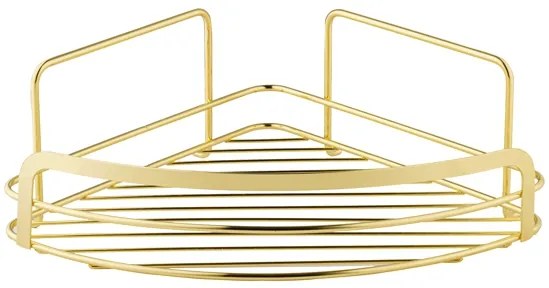 BISK Erga NIAGARA, rohová polička na prísavky, zlatá lesklá, ERG-07443