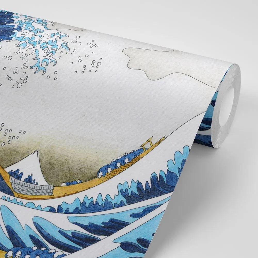 Tapeta reprodukcia Veľká vlna z Kanagawa - Kacušika Hokusai - 225x270