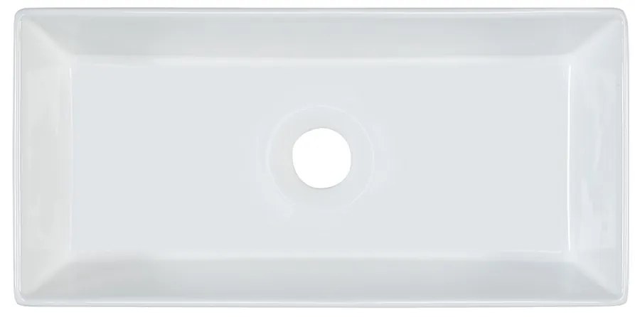 Sada keramického umyvadla na dosku a výpusti Gaja 45 cm biela