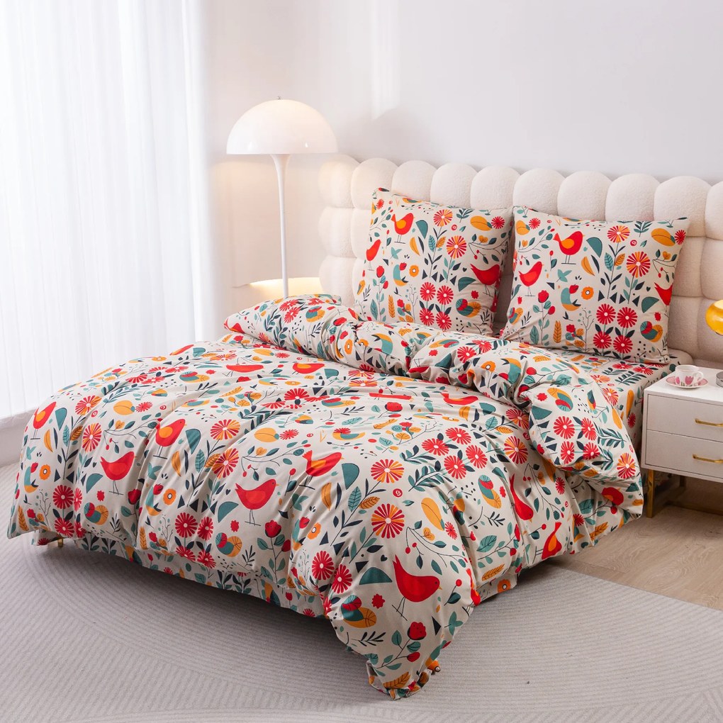 Obliečky z mikrovlákna RETRO BIRD farebné Rozmer obliečky: 70 x 90 cm | 140 x 220 cm
