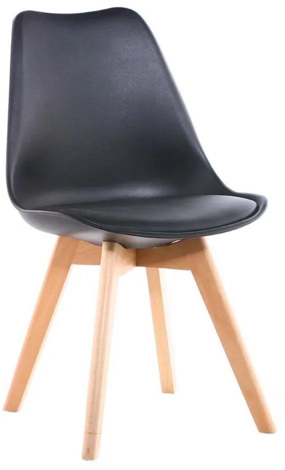 Jedálenská stolička SCANDI čierna - škandinávsky štýl