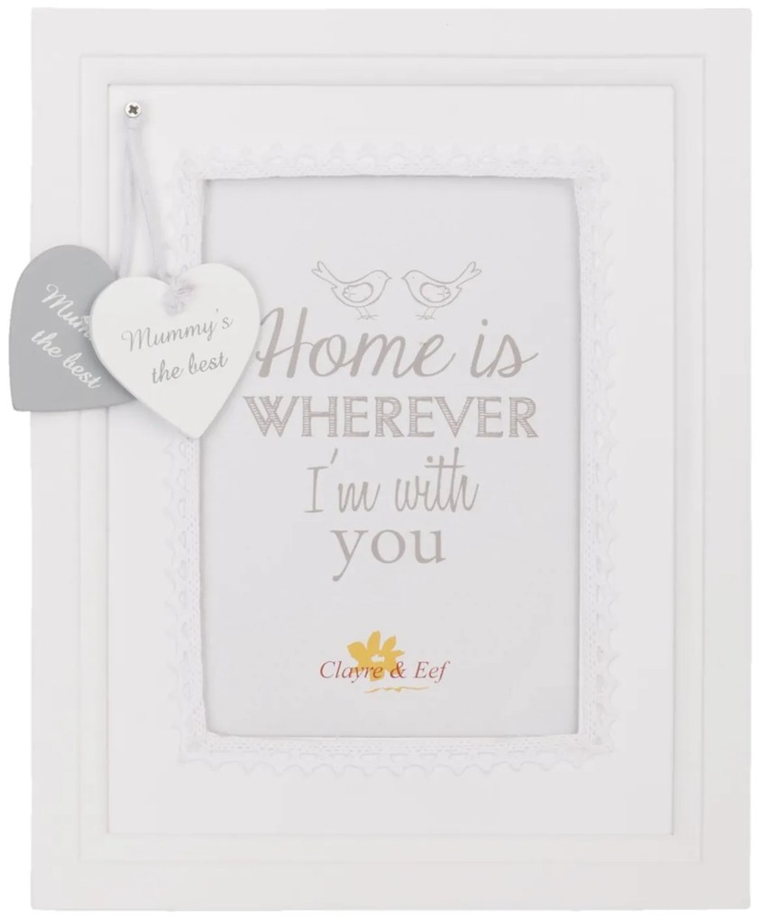 Biely fotorámček s venovaním pre mamičku - 19 * 24 cm / 10 * 15 cm
