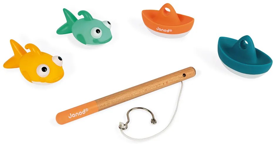 Rybárska udica pre deti s loďkami a rybami – hračka do vody