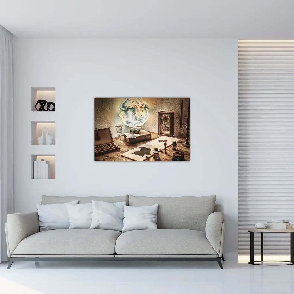 Obraz - cestovateľský stôl (90x60 cm)