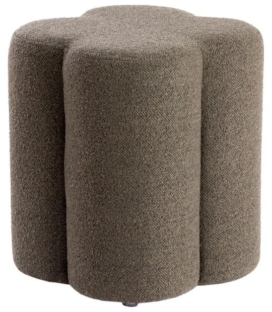 Hnedý taburet z textílie buklé Nalani – Light &amp; Living