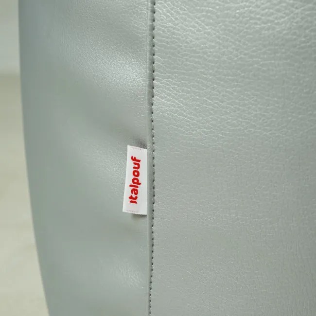 Taburetka Cilindro strieborná ekokoža