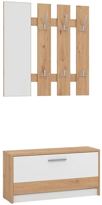 Predsieňový nábytok Rimini Artisan/Biela 11011704