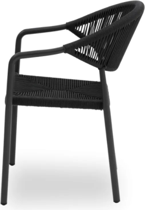 STAR záhradná stolička s podrúčkami antracit