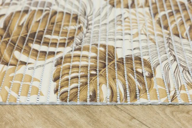 Kúpelňová penová rohož 265B Monstera béžová