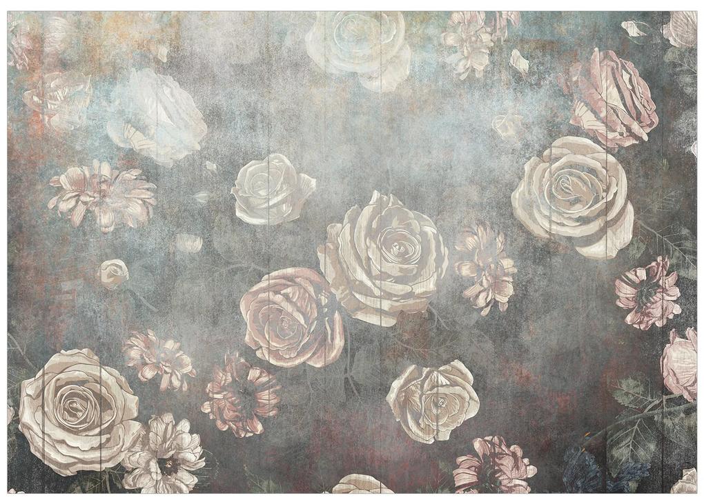 Artgeist Fototapeta - Misty Flowers - First Variant Veľkosť: 245x175, Verzia: Samolepiaca