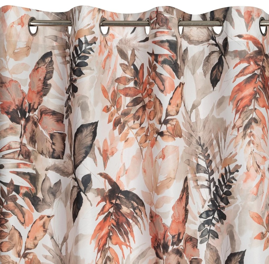 ZÁVES NA KRÚŽKOCH ADELINE 140X250 CM LISTY