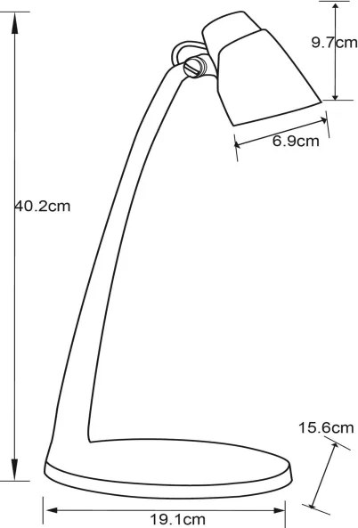 Lucide 18660/05/02 - LED Stolná lampa LUDO LED/4,5W/230V čierna/zlatá