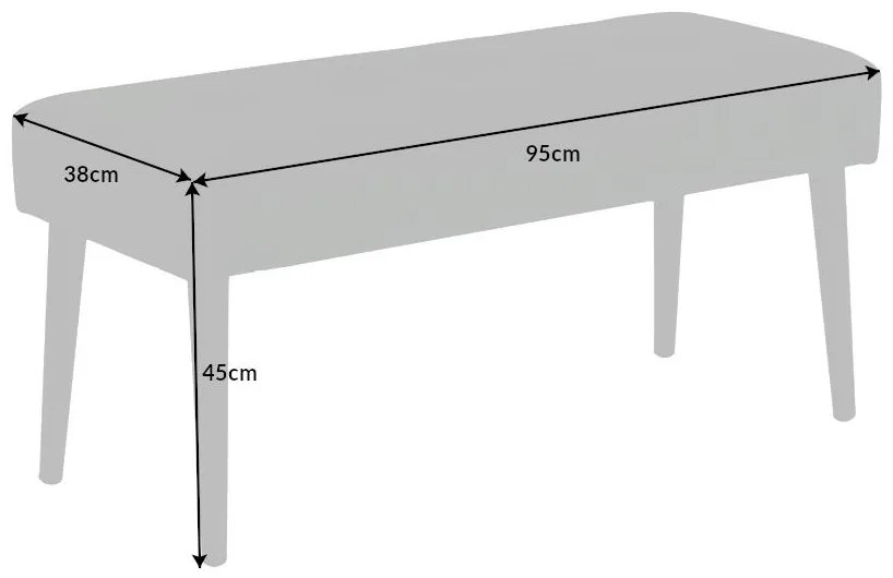 Invicta Interior - Elegantná lavica BOUTIQUE 95 cm, zelená, zamat