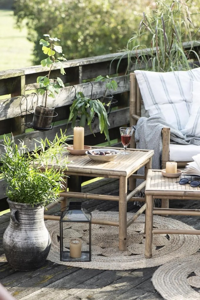 Ib Laursen Sklenený lampáš Norr Black 30,5 cm