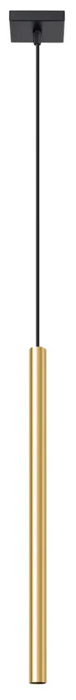 Závesné svietidlo Pastelo, 1x zlaté kovové tienidlo, b