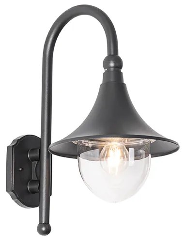 Klasická vonkajšia nástenná lampa čierna IP44 - Daphne