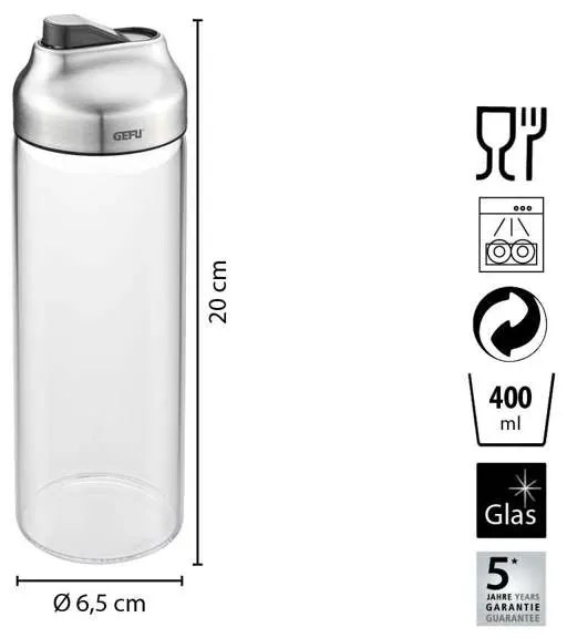 Gefu fľaša na olej alebo ocot Kippo 400 ml