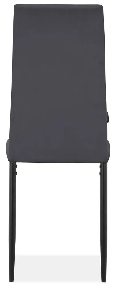 Antracitové zamatové jedálenské stoličky v súprave 2 ks Becca – Støraa