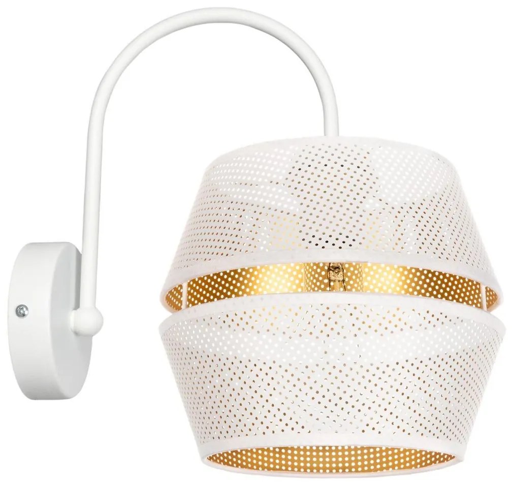 Nástenné svietidlo PARIS 1xE27/60W/230V biela/zlatá