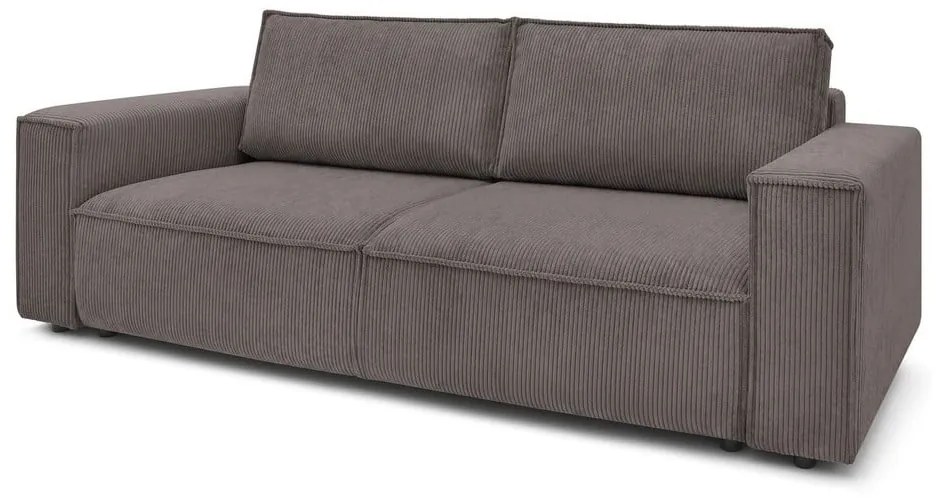 Taupe menčestrová rozkladacia pohovka 245 cm Nihad – Bobochic Paris