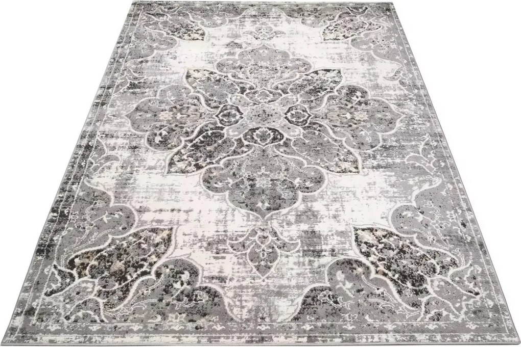 TA Koberec D889A BIELA SH_ANTHRACITE VALLEY Rozmer: 80x150 cm
