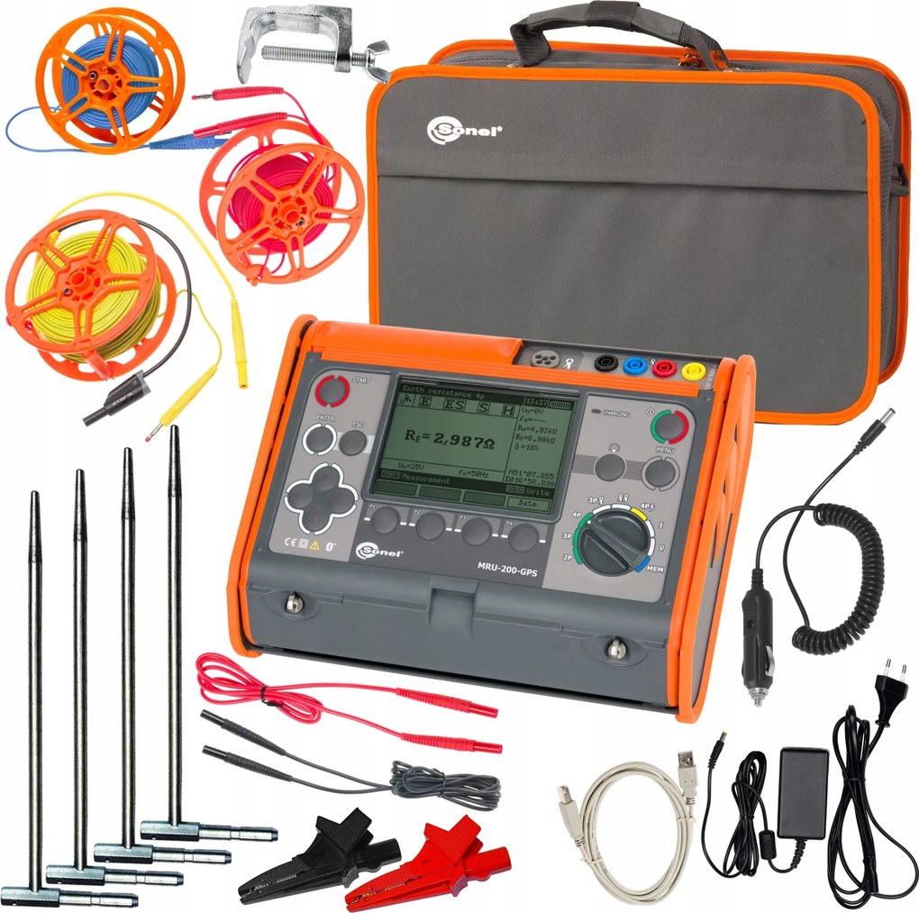 Sonel MRU-200-GPS Merač odporu uzemnenia a odporu pôdy