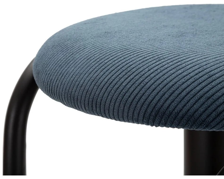 Čalúnená barová stolička s nastaviteľnou výškou v petrolejovej farbe/čierna (výška sedadla 61 cm) Destiny – Mauro Ferretti