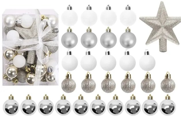 Vianočné guľky - SYSD1688-046 (36ks)