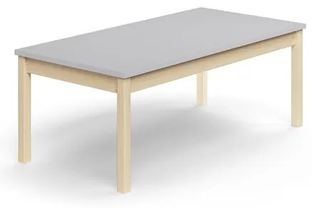 Stôl DECIBEL, 1400x700x530 mm, akustický HPL, breza/šedá
