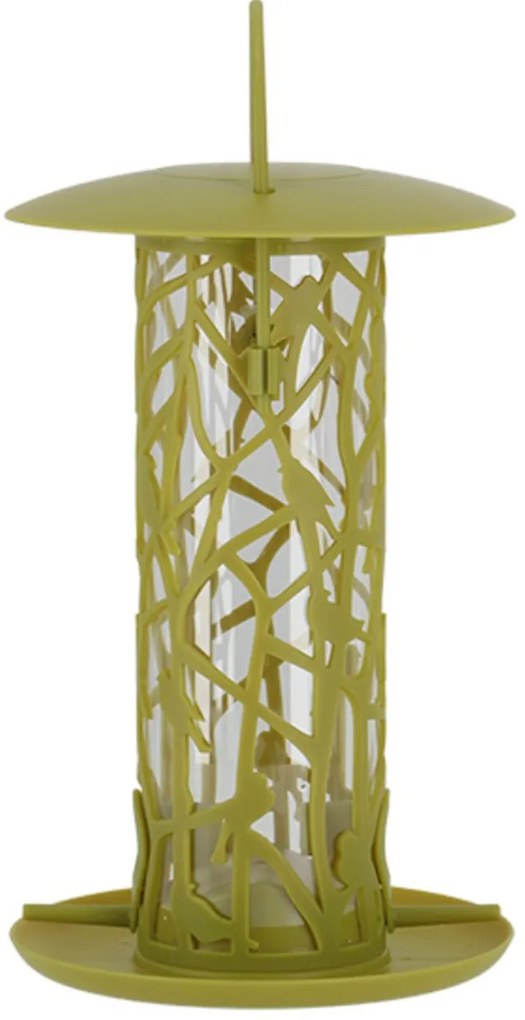 Závesné kŕmidlo pre vtáky Silo, 23x16 cm, plast, zelená