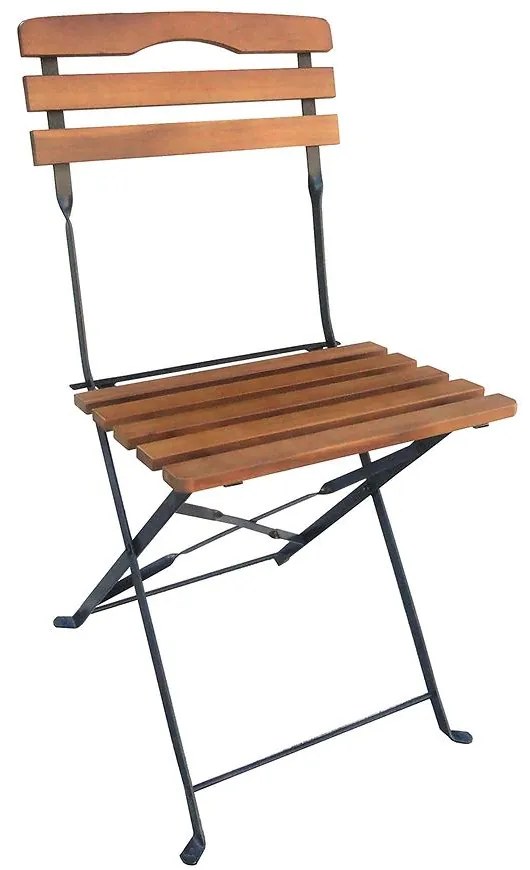 Záhradná stolička drevená skladacia