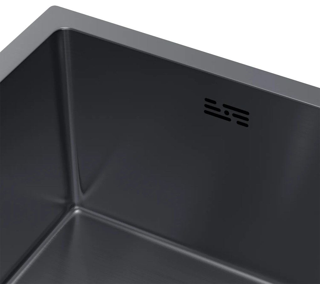 Erga HD, 1-komorový oceľový drez 370x450x210 mm, grafitová, ERG-MLS-HD3745B