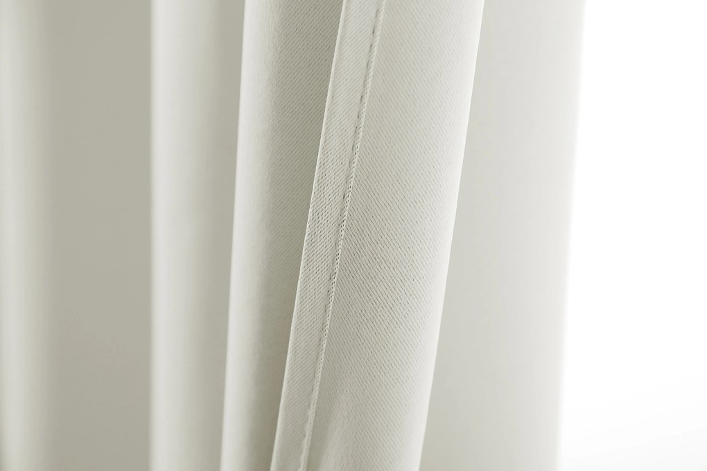 Bielo-krémový záves OXFORD 140x250 cm Zavesenie: Kovové krúžky