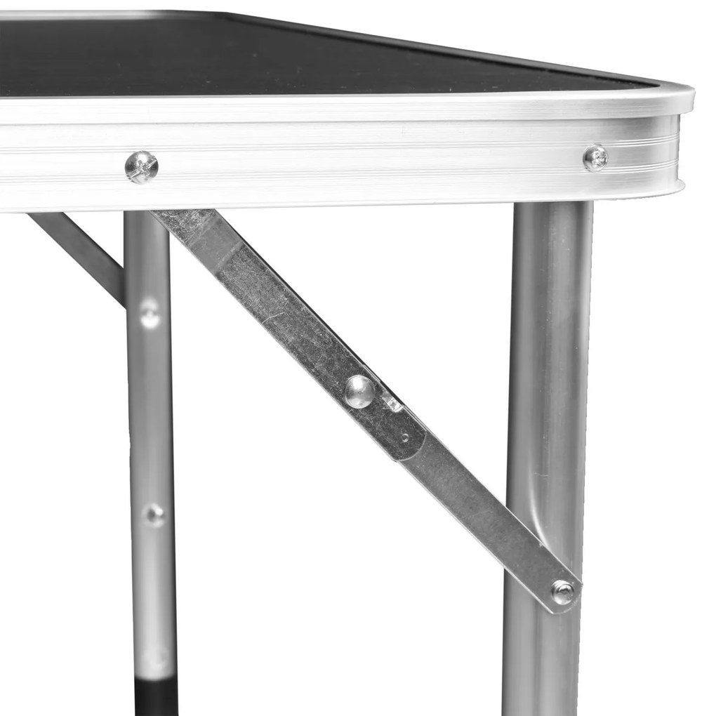 Kempingový rozkladací stôl TRIP 120x60 cm so stoličkami čierny