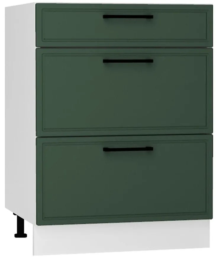 Kuchynská skrinka Emily D60S/3 zelená mat