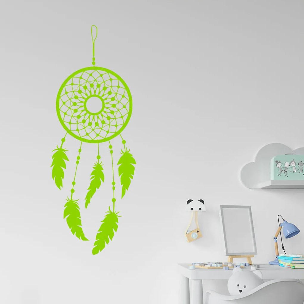 Veselá Stena Samolepka Lapač snov ornament Farba: oranžová, Veľkosť: 100 x 37 cm