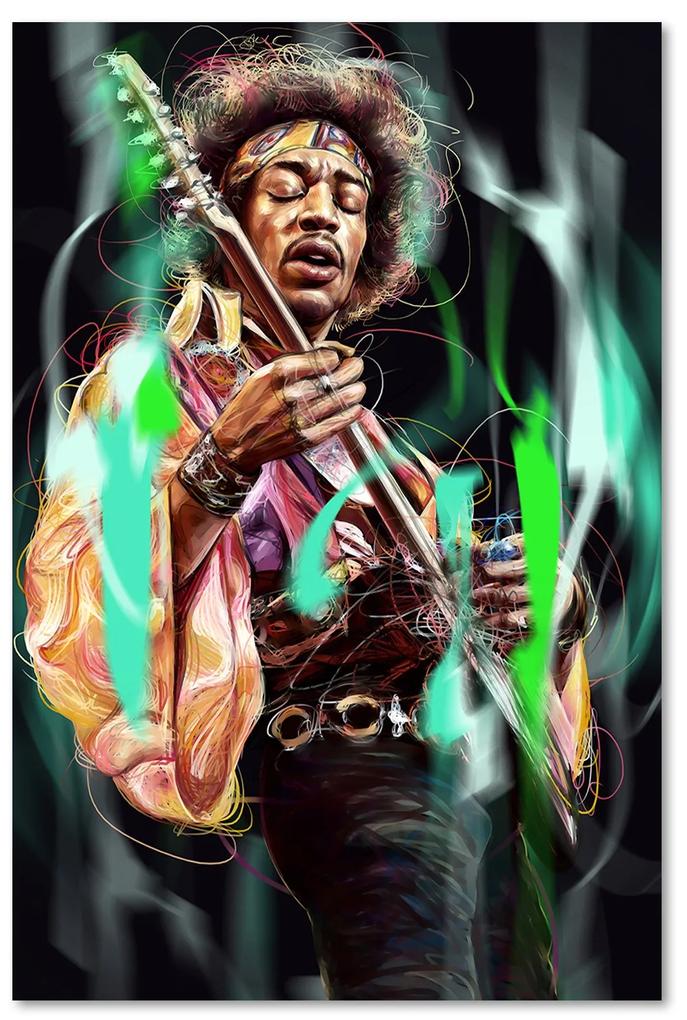 Gario Obraz na plátne Portrét Jimiho Hendrixa - Dmitry Belov Rozmery: 40 x 60 cm