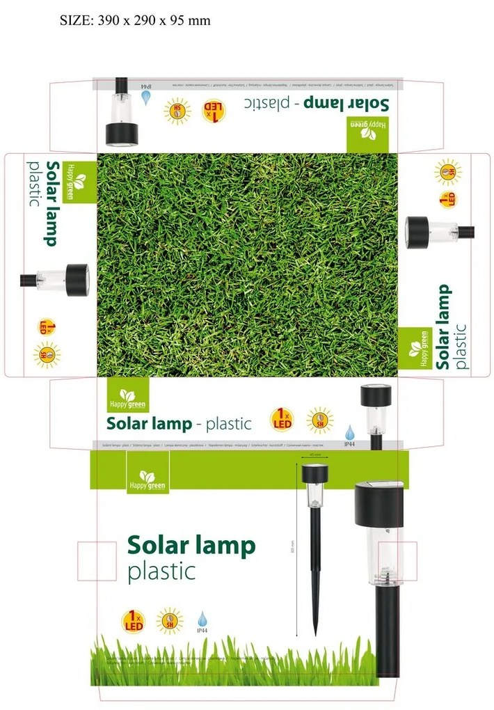 Happy Green Solárna zápustná LED lampa strieborná, 31 cm