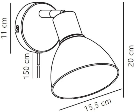 Nordlux - Nástenné bodové svietidlo POP 1xE27/18W/230V biela