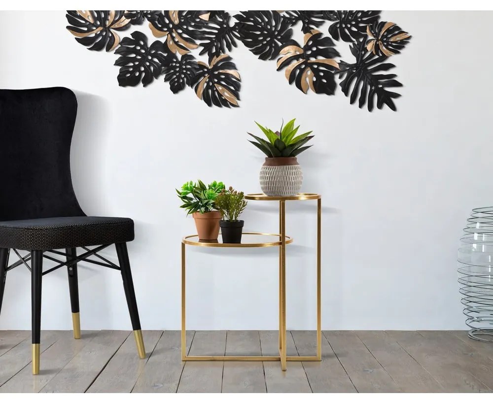 Okrúhly konferenčný stolík v zlatej farbe 40x50 cm - Mauro Ferretti