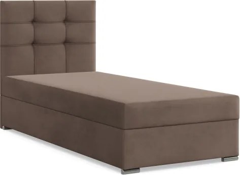 Čalúnená posteľ ELDA Velvet 90×200 cm hnedá