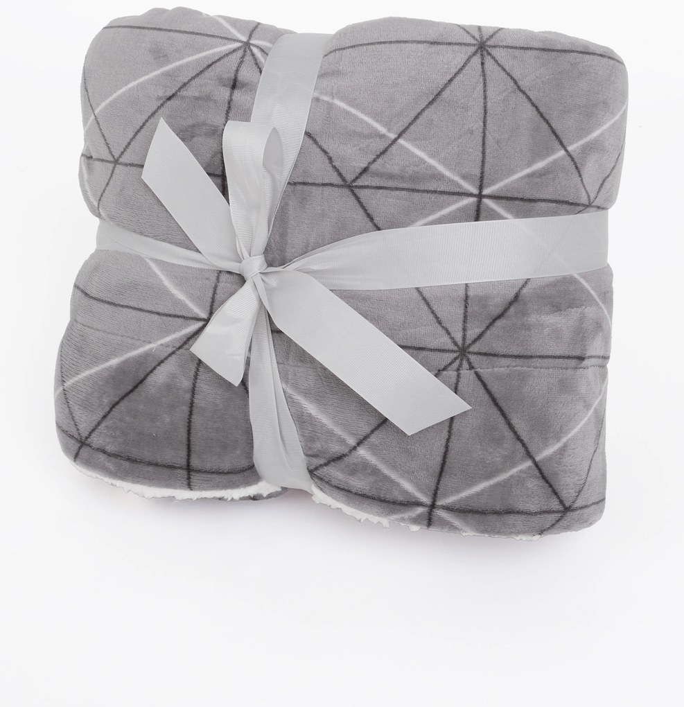 Baránková deka mikroplyš Exclusive 150 × 200 cm – Sebastian sivý