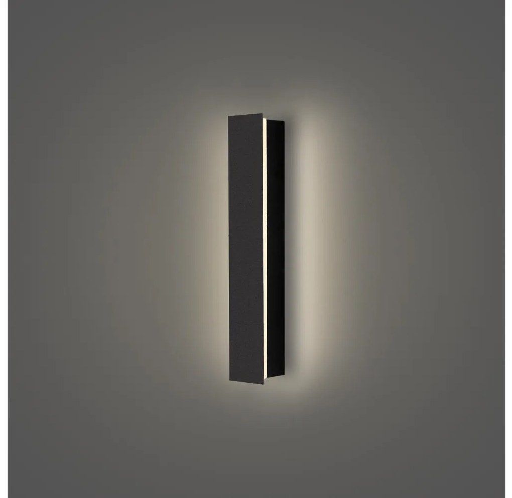 Brilagi - LINEAR vonkajšie nástenné LED svietidlo, 8 W, 230 V, 4000 K, IP65, čierne