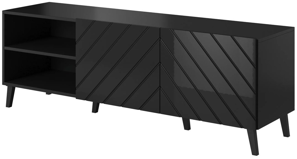 Cama Čierny TV stolík Abeto 2D